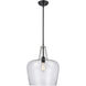 Puckette 1 Light 13.75 inch Matte Black Pendant Ceiling Light